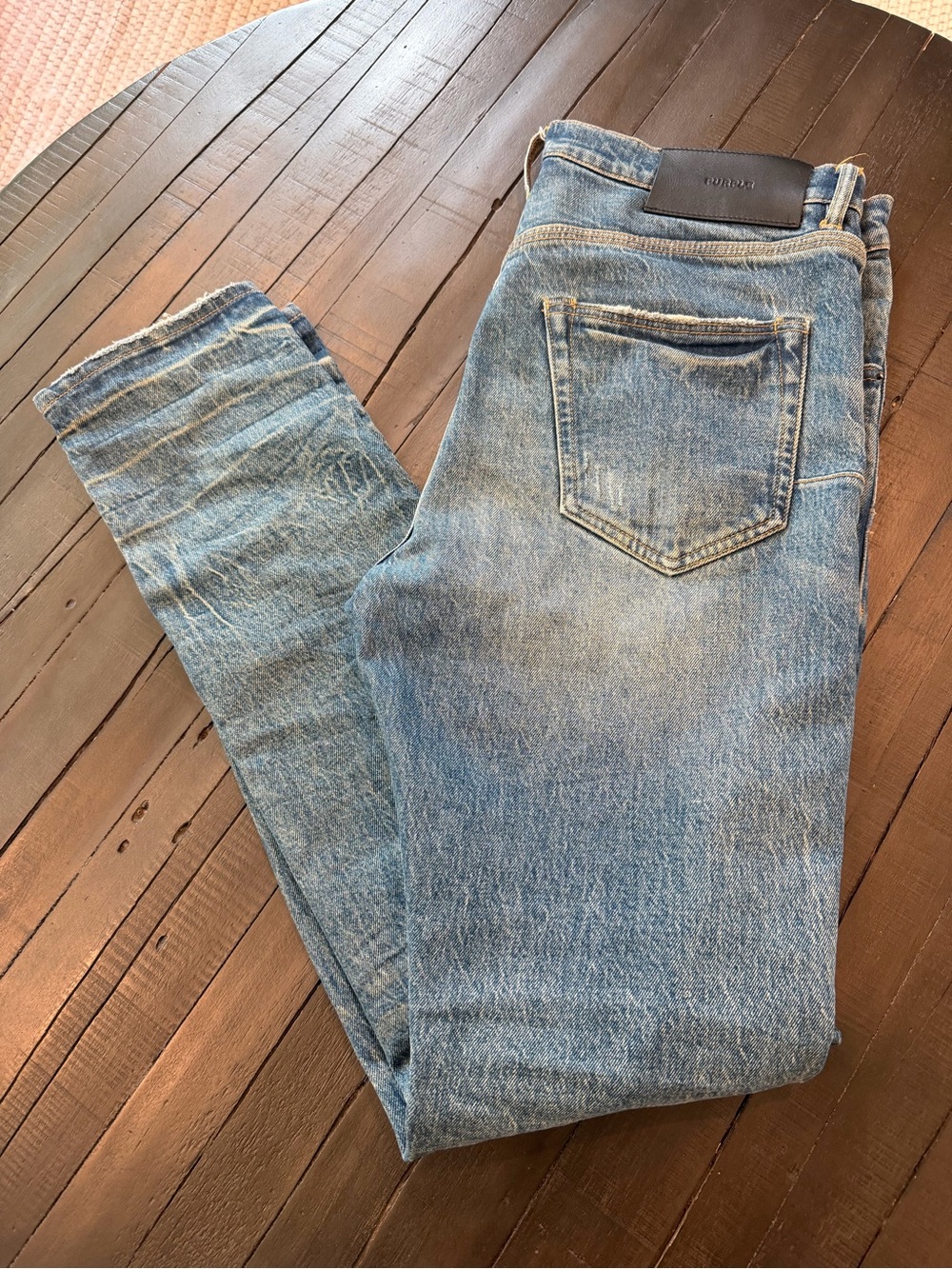 🔥Purple Brand Jeans Men 34X32 P001 Slim Fit Distressed Low Rise Button Fly🔥